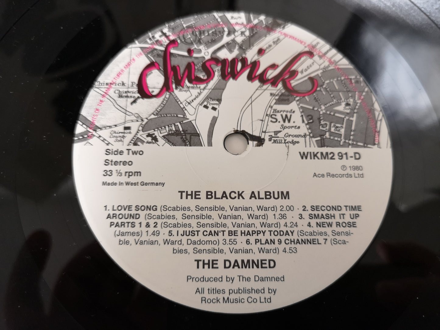 Damned "The Black Album" RE Germany 1990 EX/EX (Double Lps)