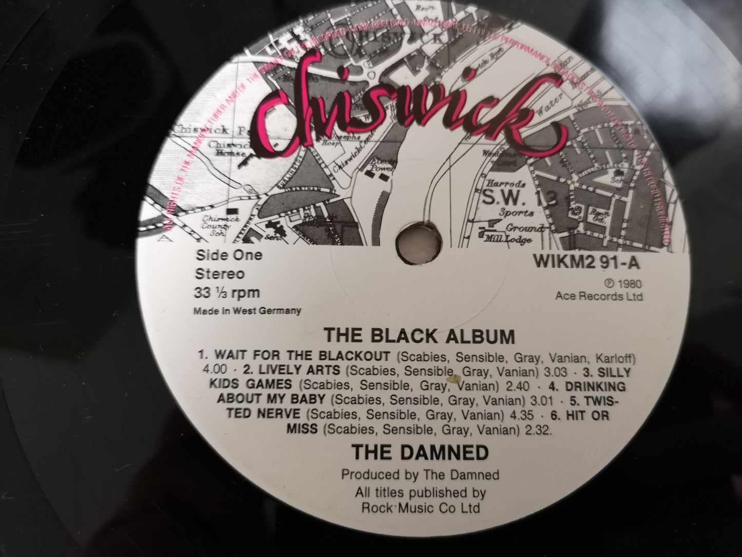 Damned "The Black Album" RE Germany 1990 EX/EX (Double Lps)