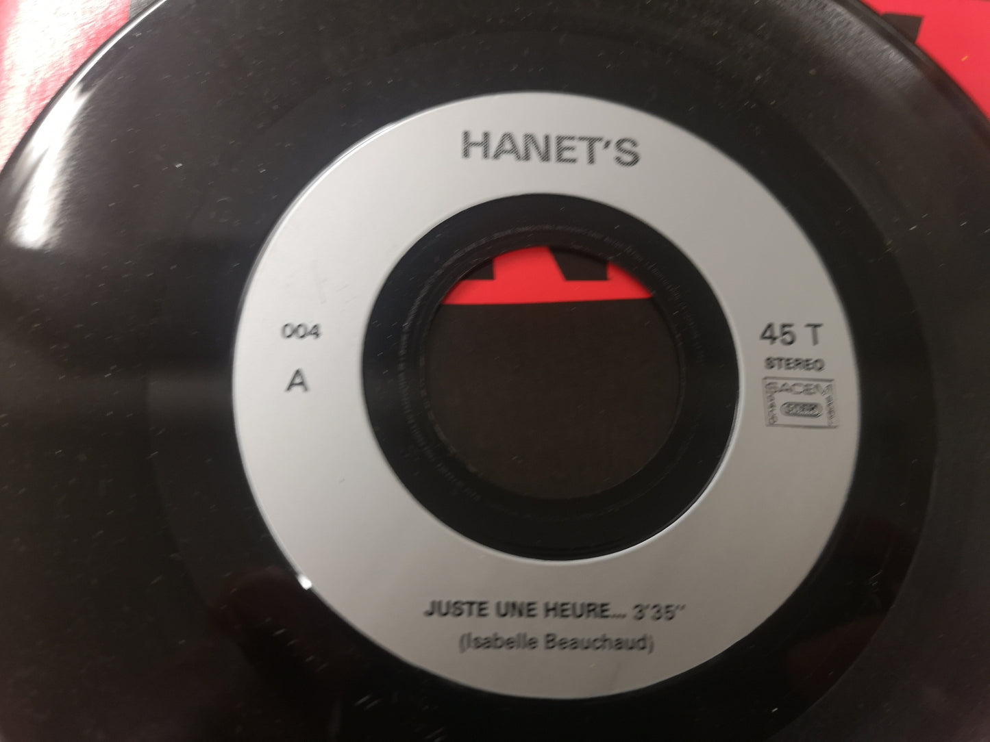 Hanet's "Juste Une Heure" Orig France 1987 M-/M- (7" Single)