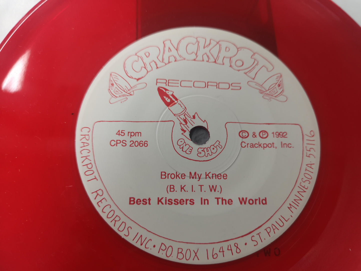 Best Kissers in The World "Broke my Knee" Orig US 1993 EX-M- (7" Single - Red Vinyl)