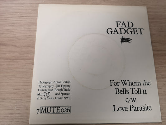 Fad Gadget "For Whom the Bells Toll" Orig UK 1982 EX/M- (7" Single)