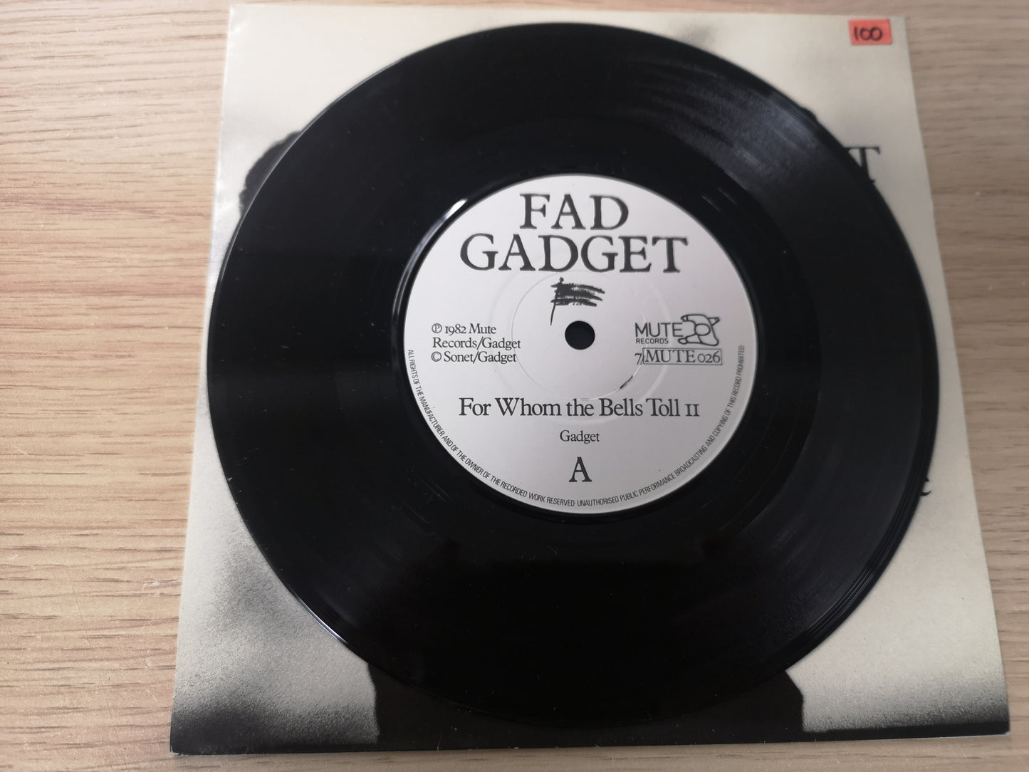 Fad Gadget "For Whom the Bells Toll" Orig UK 1982 EX/M- (7" Single)