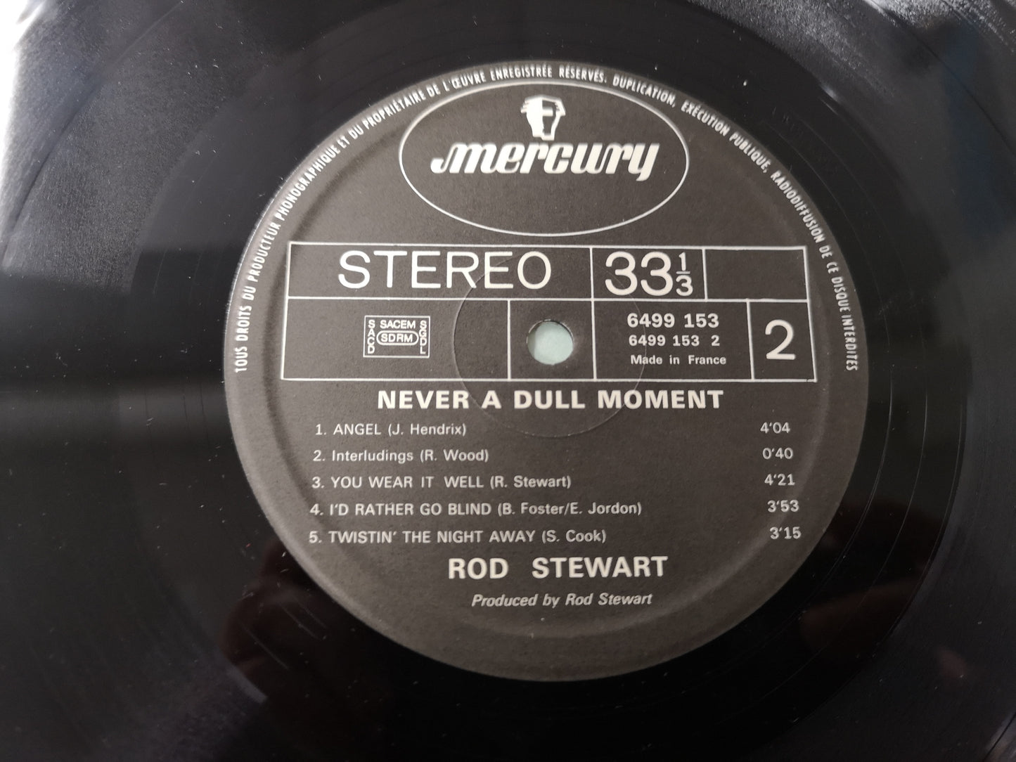 Rod Stewart "Never a Dull Moment" Orig France 1972 M-/M-