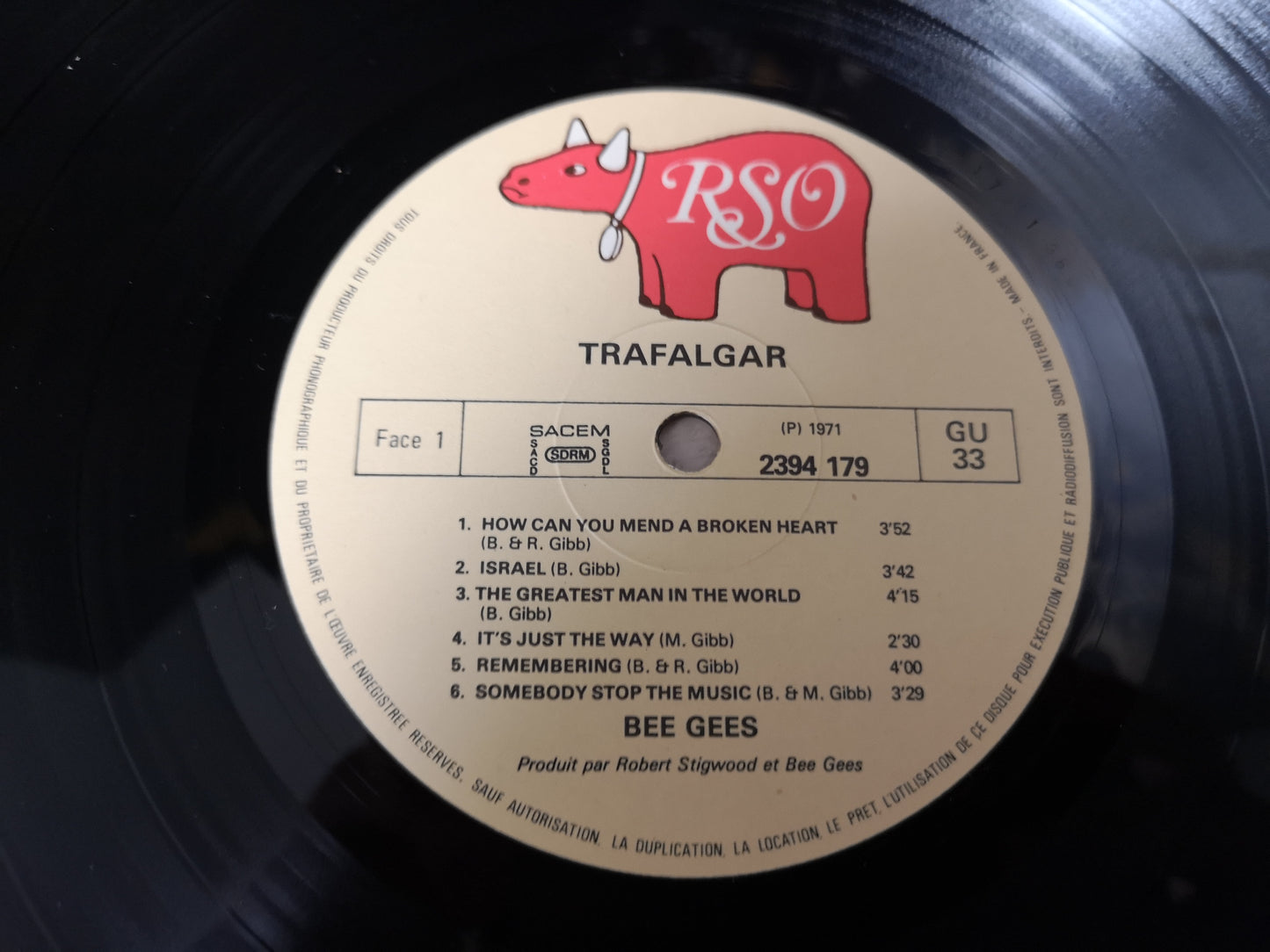 Bee Gees "Trafalgar" RE France 1976 M-/VG