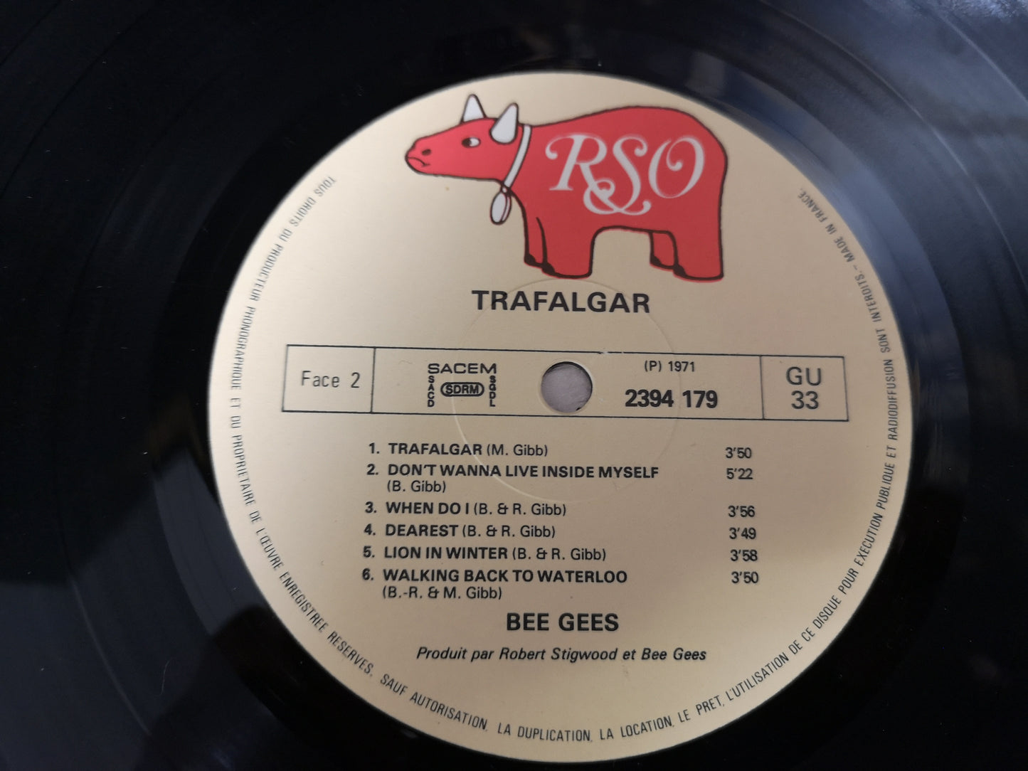 Bee Gees "Trafalgar" RE France 1976 M-/VG