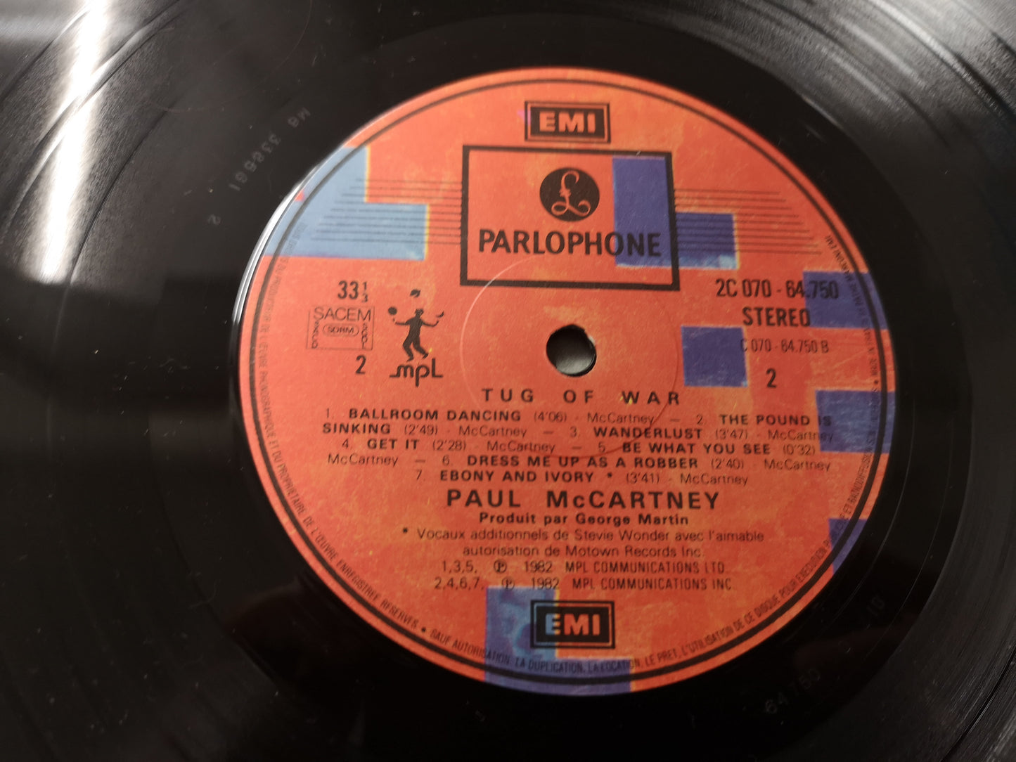 Paul McCartney "Tug of War" Orig France 1982 M-/M-