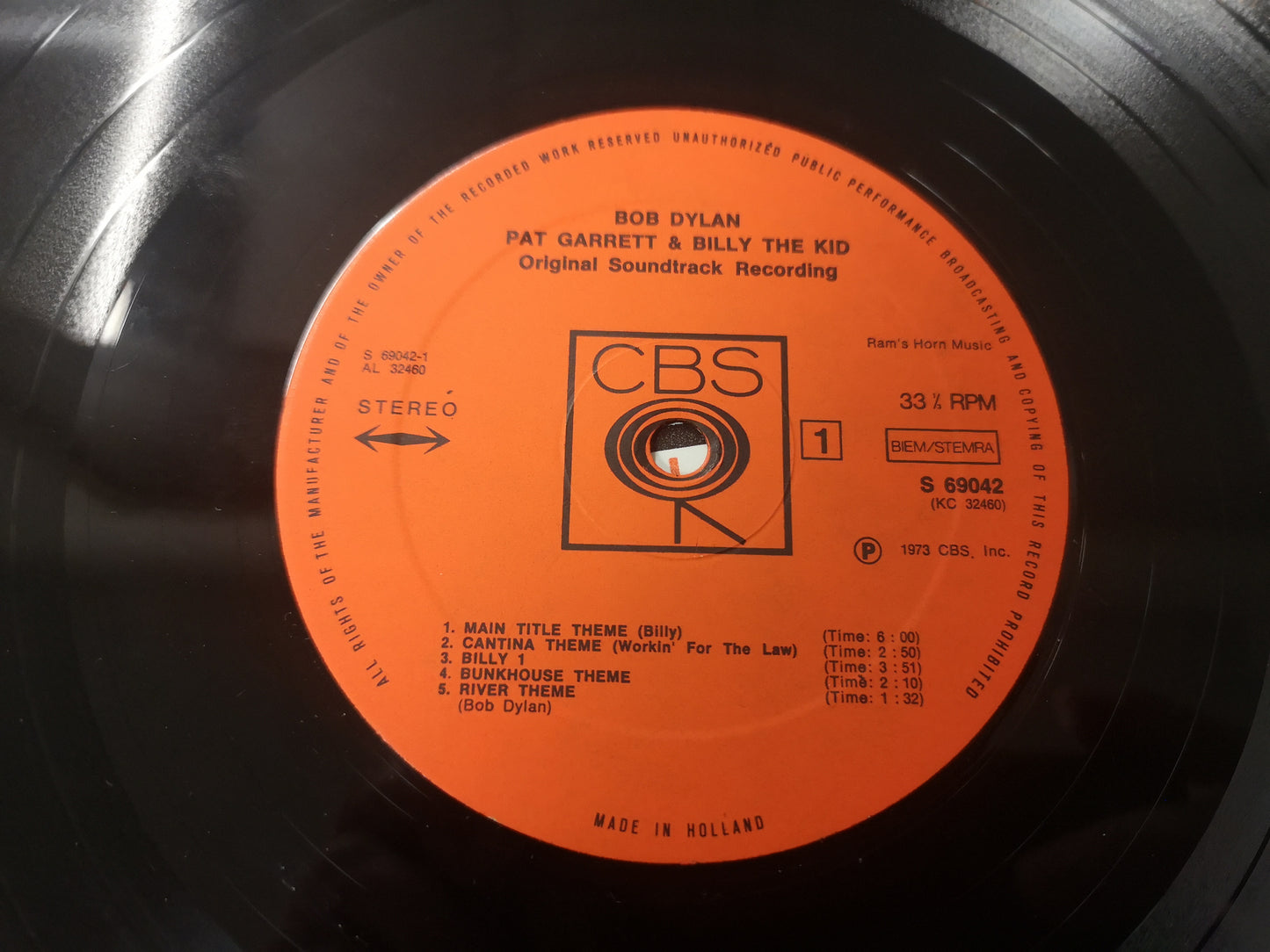 Bob Dylan / Soundtrack "Pat Garrett & Billy the Kid" Orig Holl 1973 VG++/EX