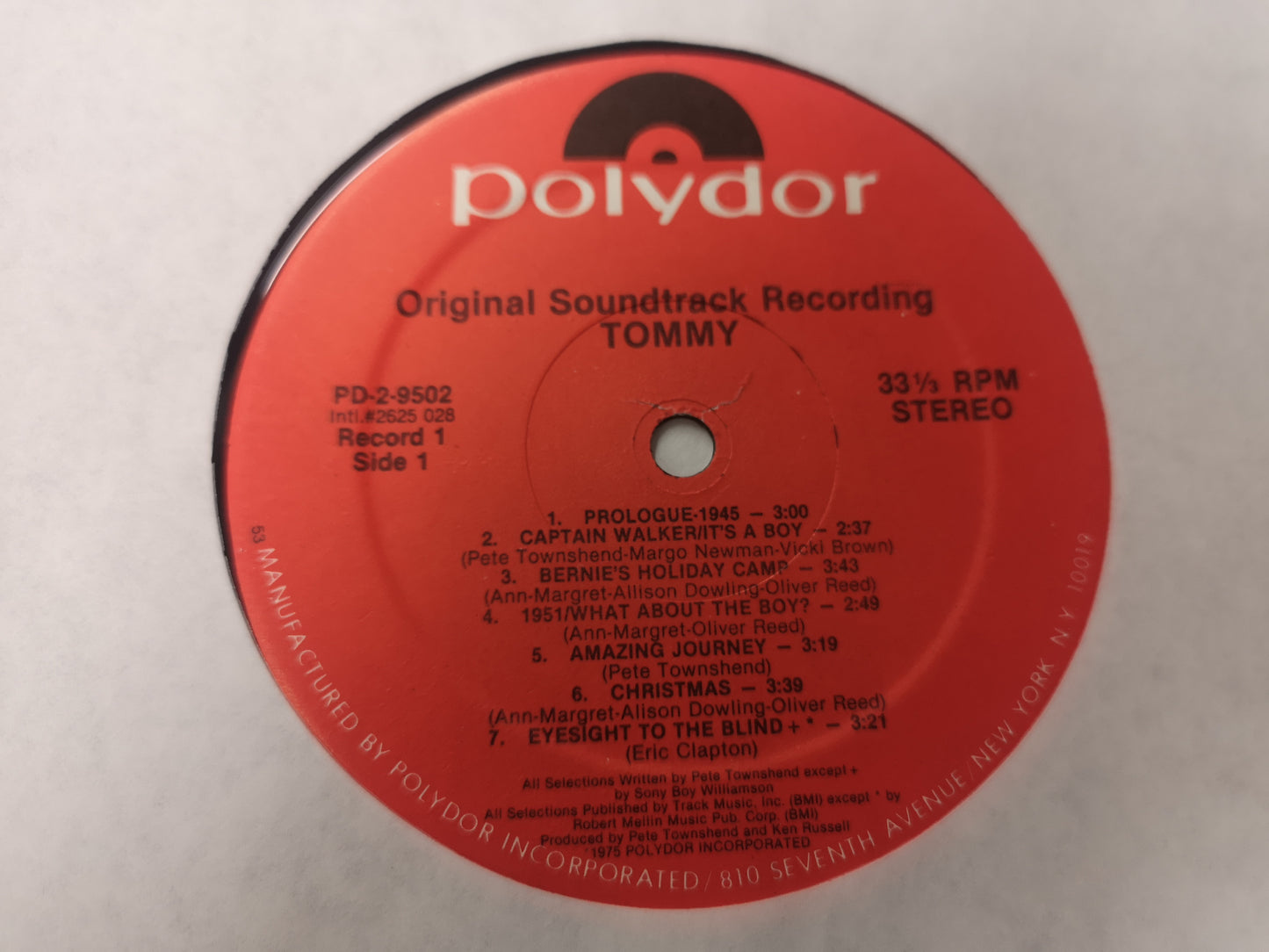 Soundtrack (The Who) "Tommy" Orig US 1975 EX/EX Double