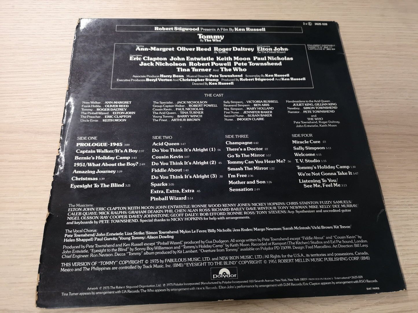 Soundtrack / B.O.F. (The Who) "Tommy" Orig France 1975 VG/VG++ (Inserts)
