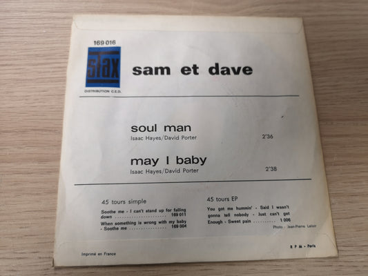 Sam & Dave "Soul Man" Orig France 1967 EX/EX (7" Single)