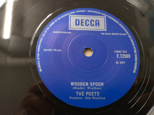 Poets "Wooden Spoon" RE UK  M/M (7" Single - UK Mod '67)