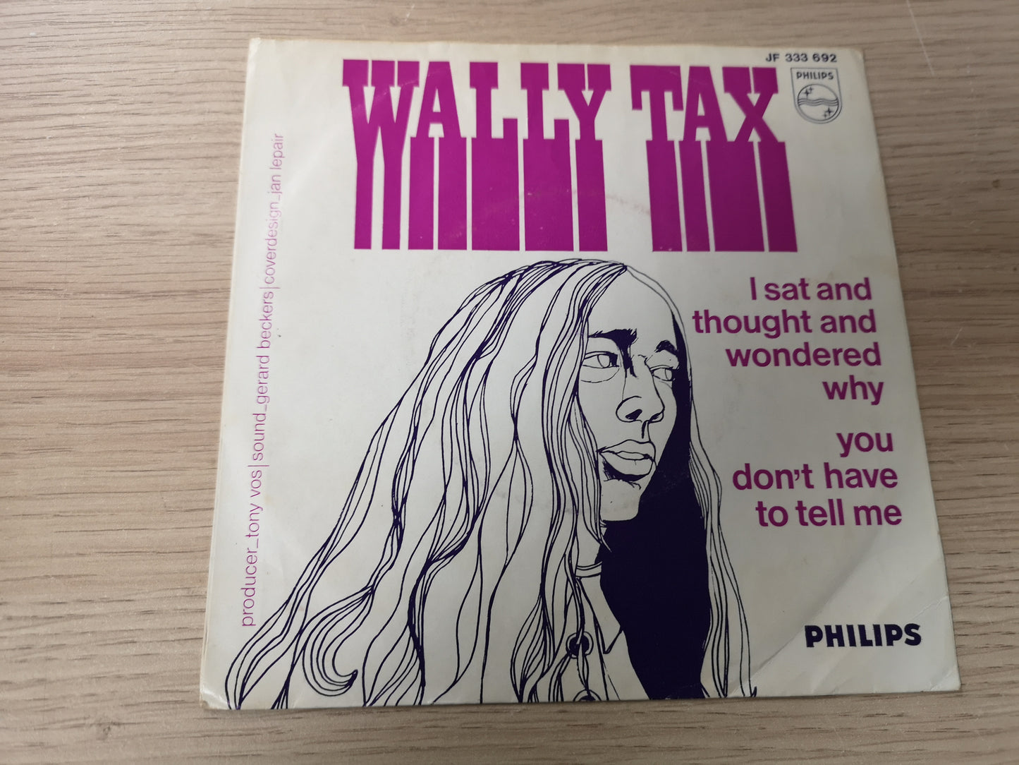 Wally Tax "I Sat and Thought" Orig Holland 1967 VG+/VG++ (7" Single)