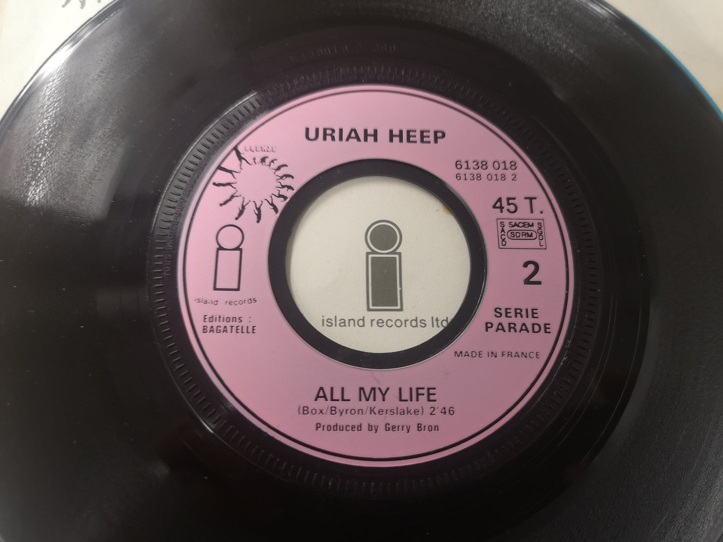 Uriah Heep "Easy Living" Orig France 1972 VG/VG+ (7" Single)