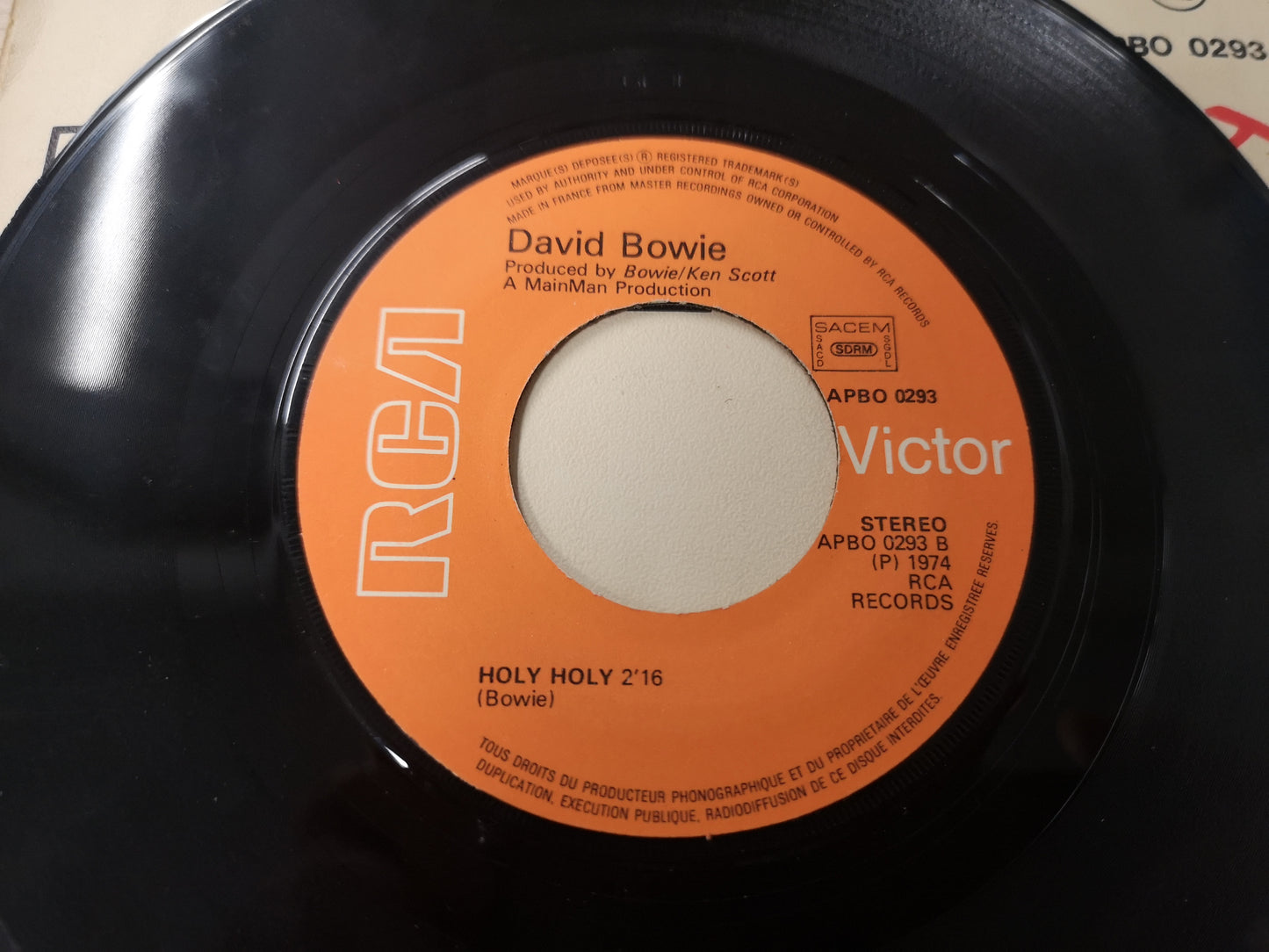 David Bowie "Diamond Dogs" Orig France 1974 VG+/VG+ (7" Single)