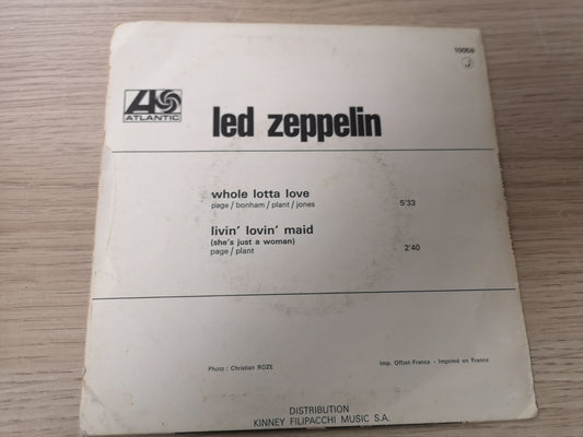 Led Zeppelin "Whole Lotta Love" Orig France 1970 VG++/VG++ (7" Single)