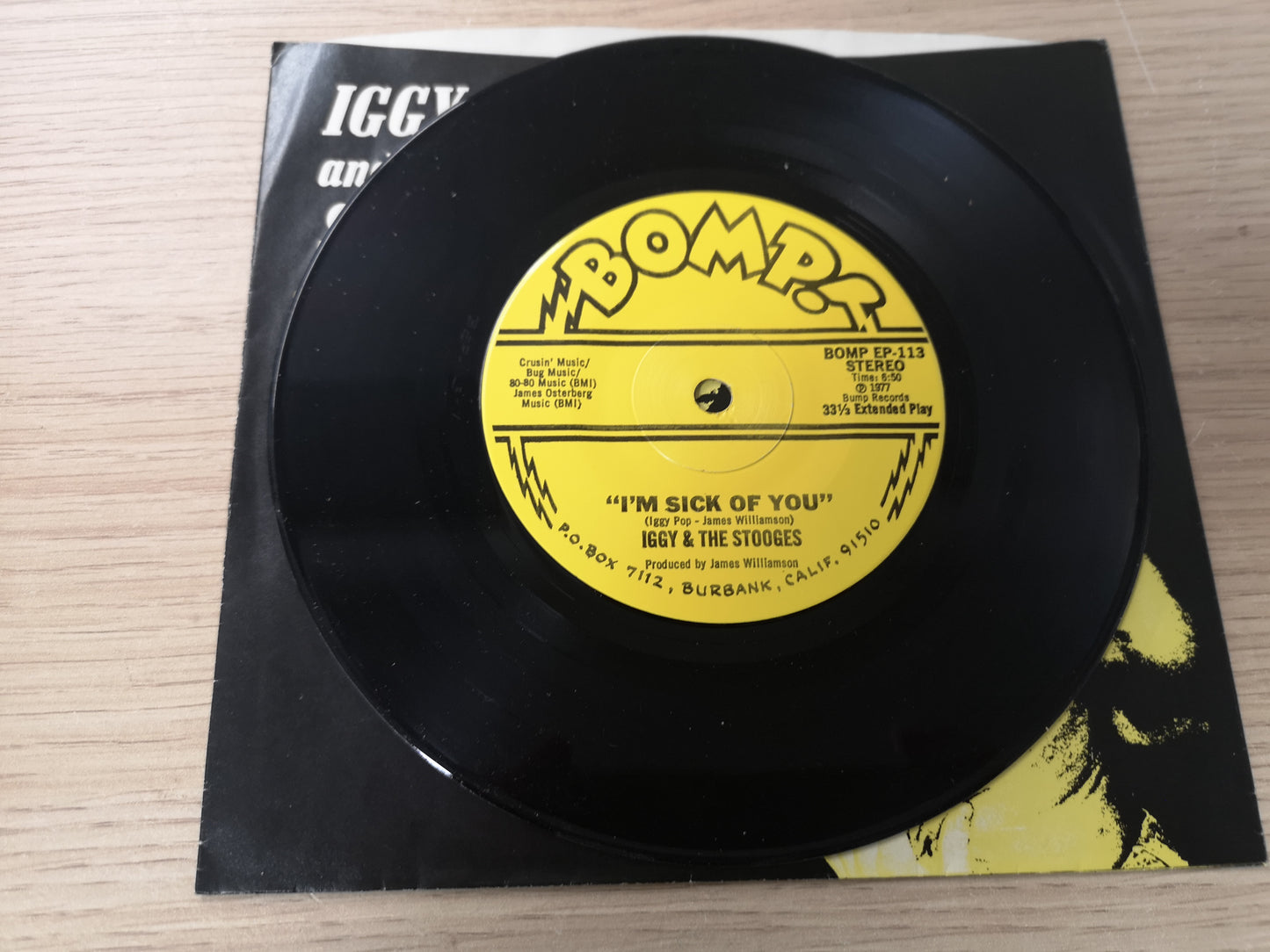 Iggy & The Stooges "I'm Sick of You" RE US 1988 EX/M- (7" EP)