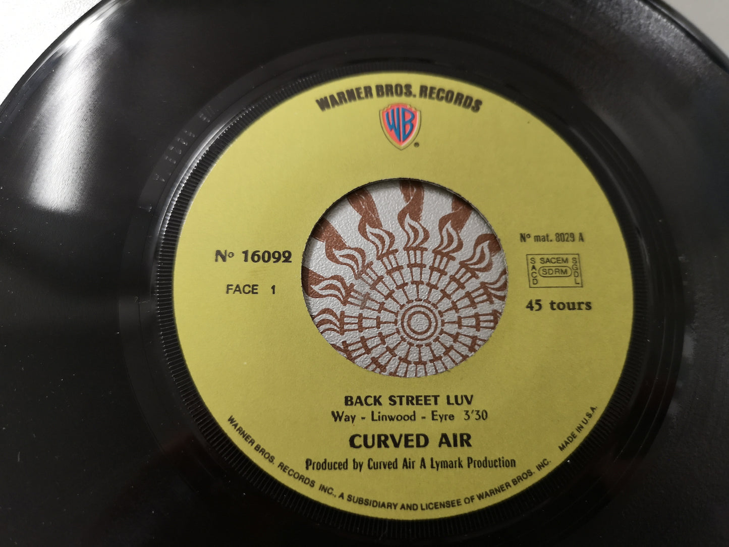 Curved Air "Everdance" Orig France 1971 EX/EX (7" Single)