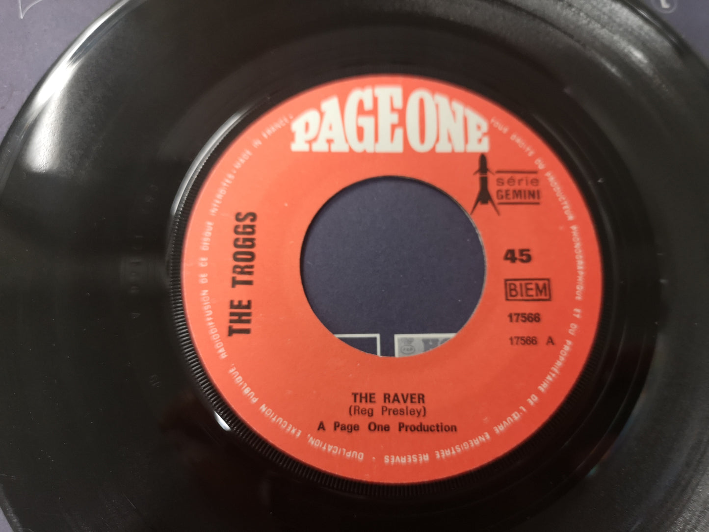 Troggs "The Raver" Orig France 1967 EX/VG++ (7" Single)