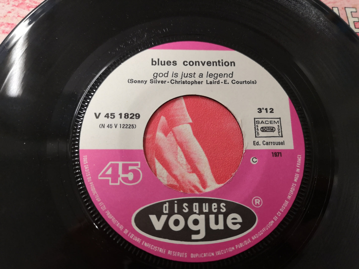 Blues Convention "L'Aveugle" Orig France 1971 VG+/VG++ (7" Single)