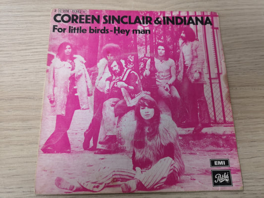 Coreen Sinclair & Indiana "For Little Birds" Orig France 1971 VG/VG+ (7" Single)