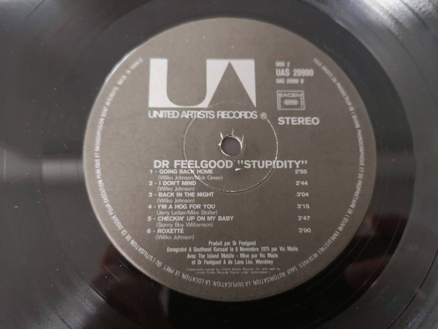 Dr. Feelgood "Stupidity" Orig France 1976 VG/VG++