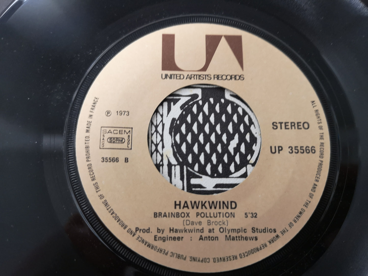 Hawkwind "Urban Guerrilla" Orig France 1973 VG++/EX (7" Single)