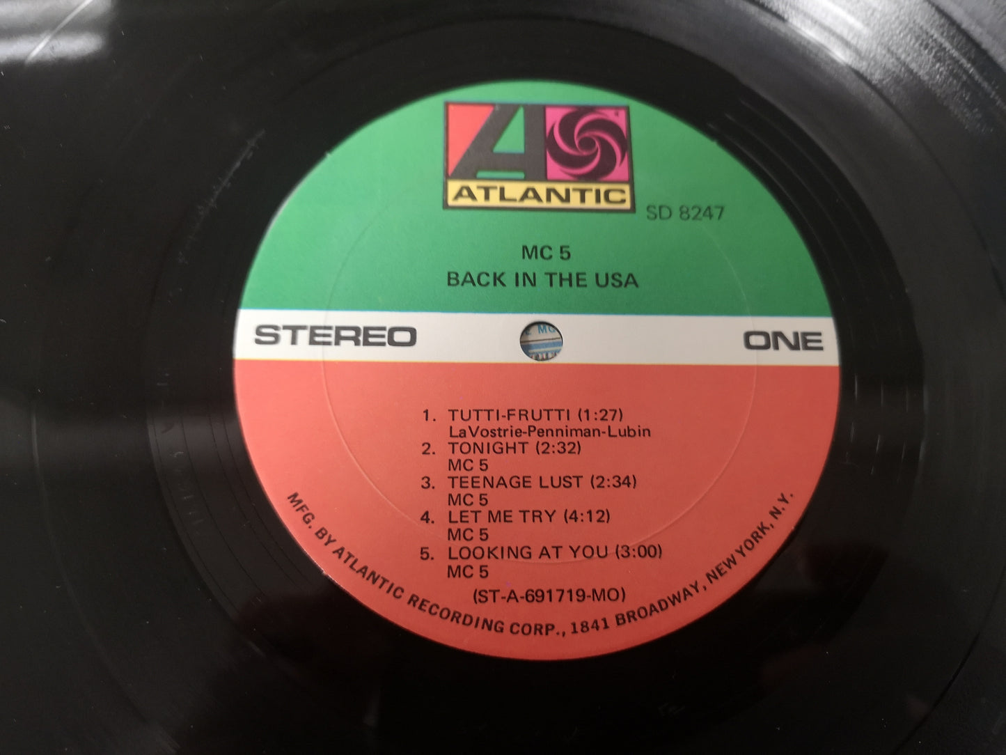 MC5 "Back in The USA" Orig US 1970 EX/EX