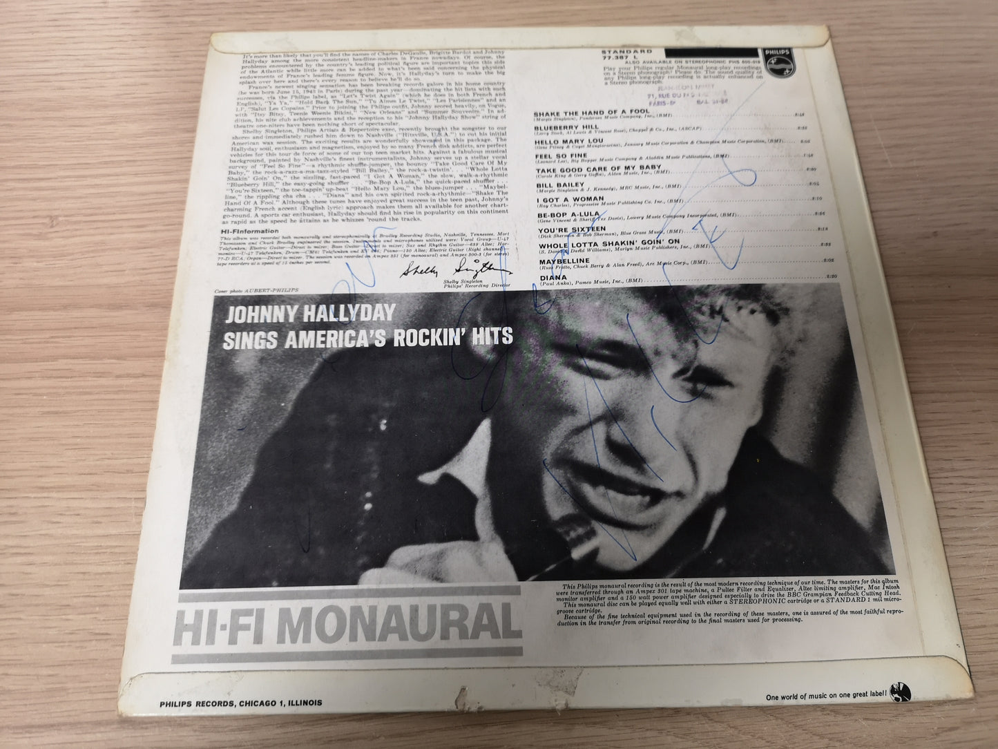 Johnny Hallyday "Sings America's Hits" Orig France 1962 VG+/VG++