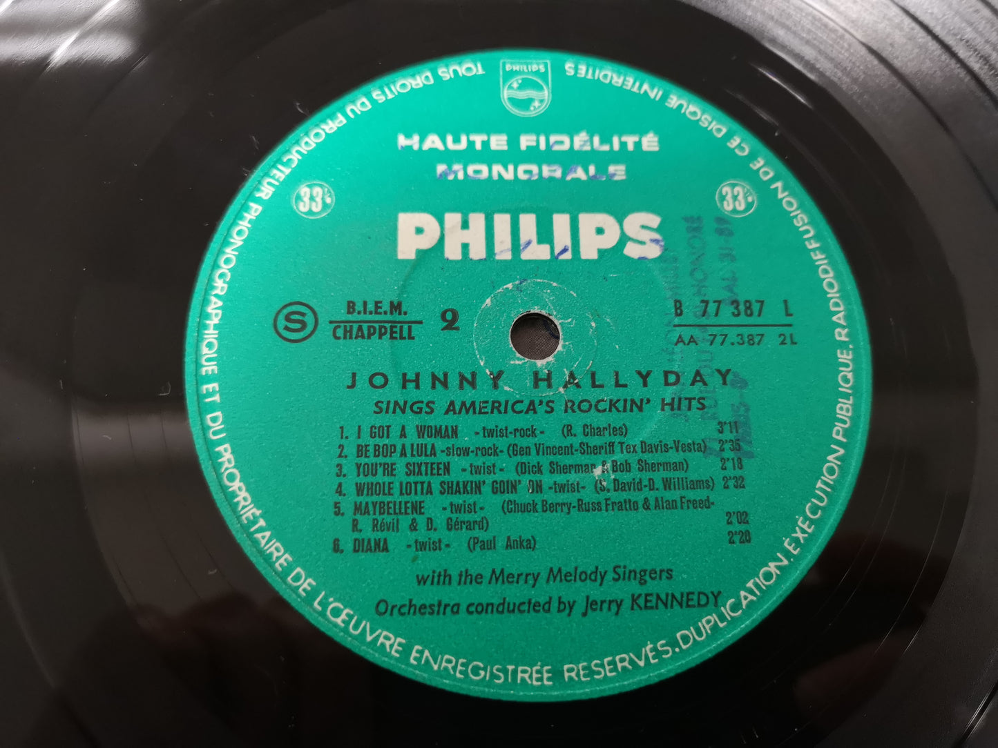 Johnny Hallyday "Sings America's Hits" Orig France 1962 VG+/VG++