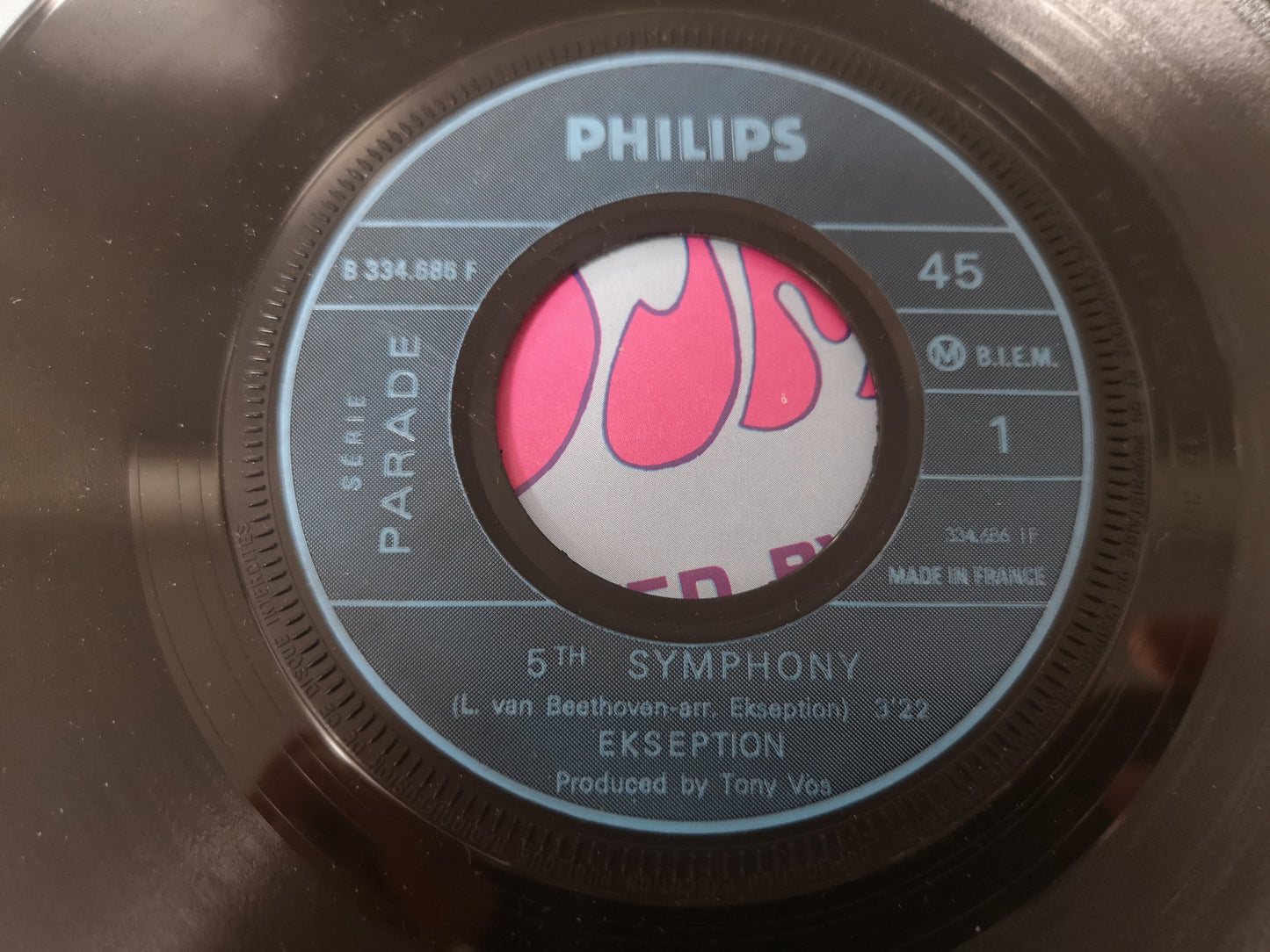 Ekseption '5th Symphony" Orig France 1969 VG+/VG+ (7" Single)