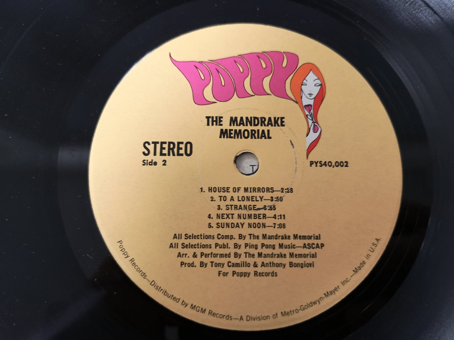 Mandrake Memorial "S/T" Orig US 1968 VG+/VG+