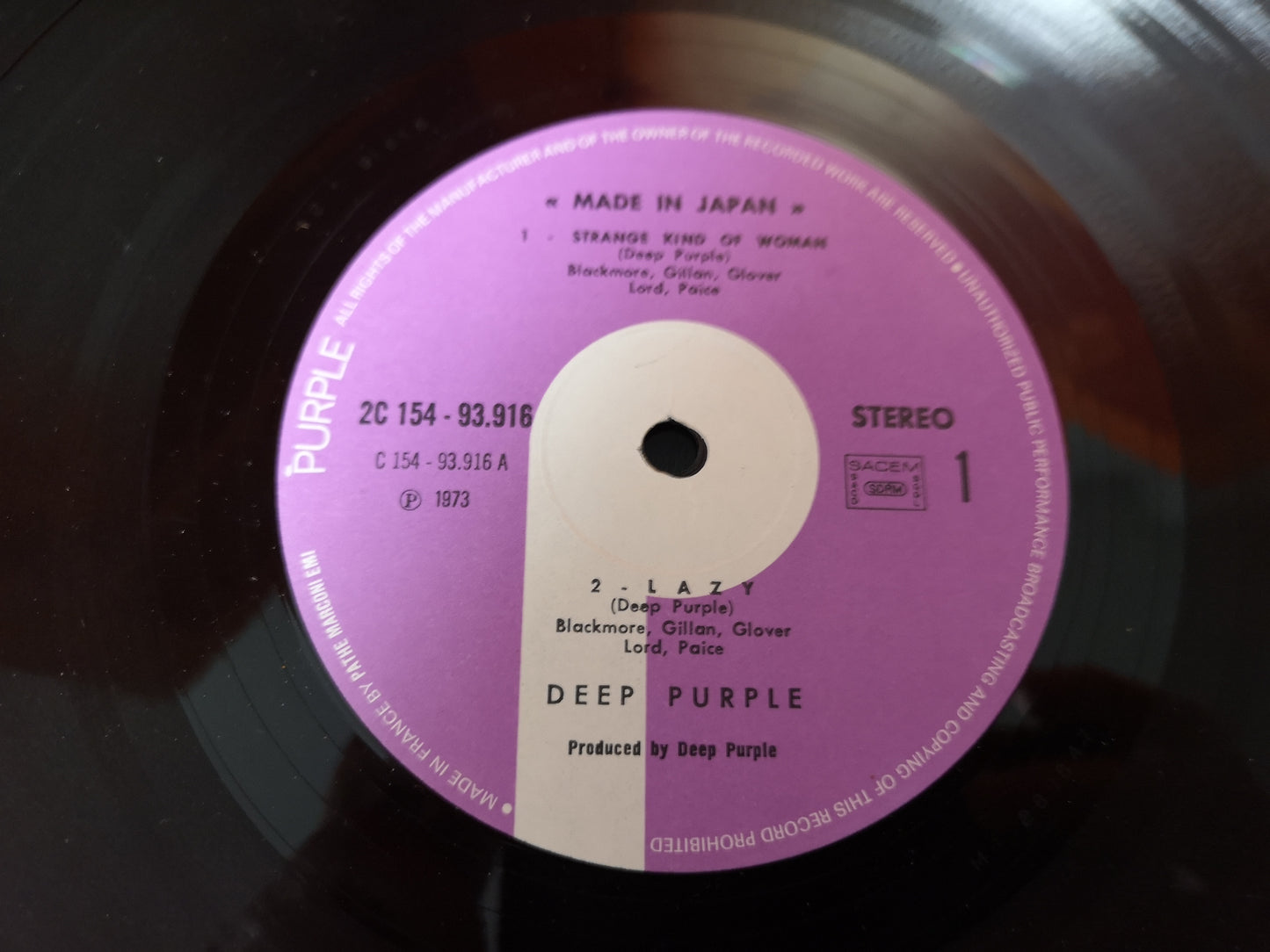 Deep Purple "Live in Japan" Orig France 1973 2Lps VG+/VG+