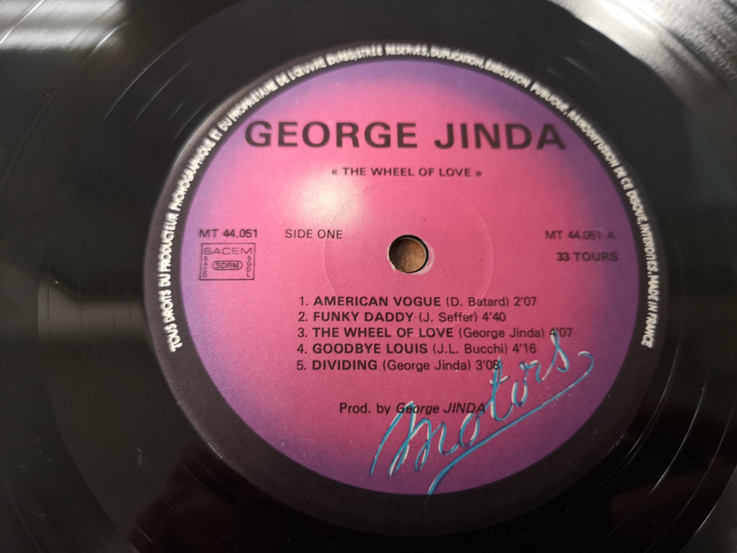 George Jinda "The Wheel of Love" Orig France 1975 VG/VG++ (Jazz Rock Fusion)