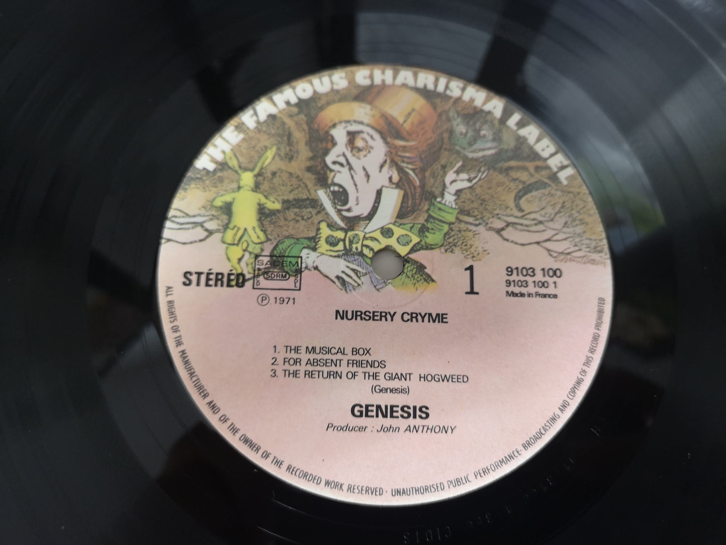 Genesis "Nursery Cryme" Orig France 1974 EX/EX (Gatefold Cover)