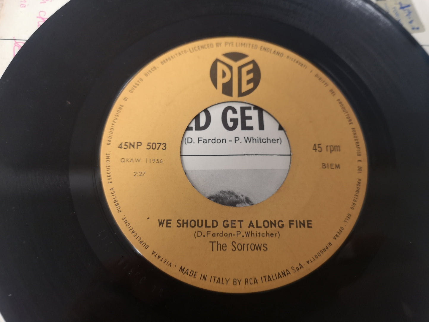 Sorrows "Take a Heart" Orig Italy 1965 VG++/VG++ (7" Single)
