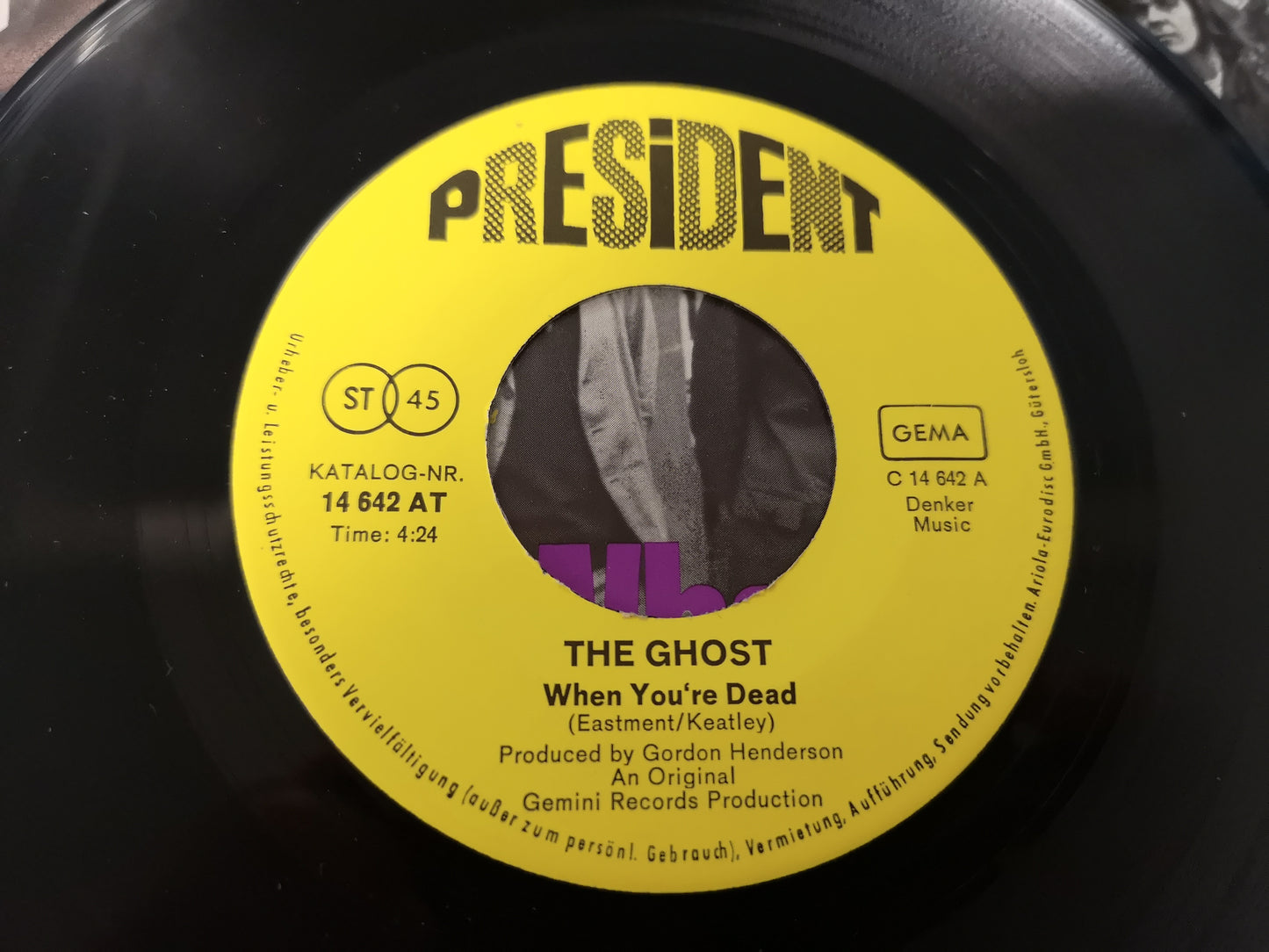 Ghost "When You're Dead" Orig Germany 1970 M-/EX (7" Single)
