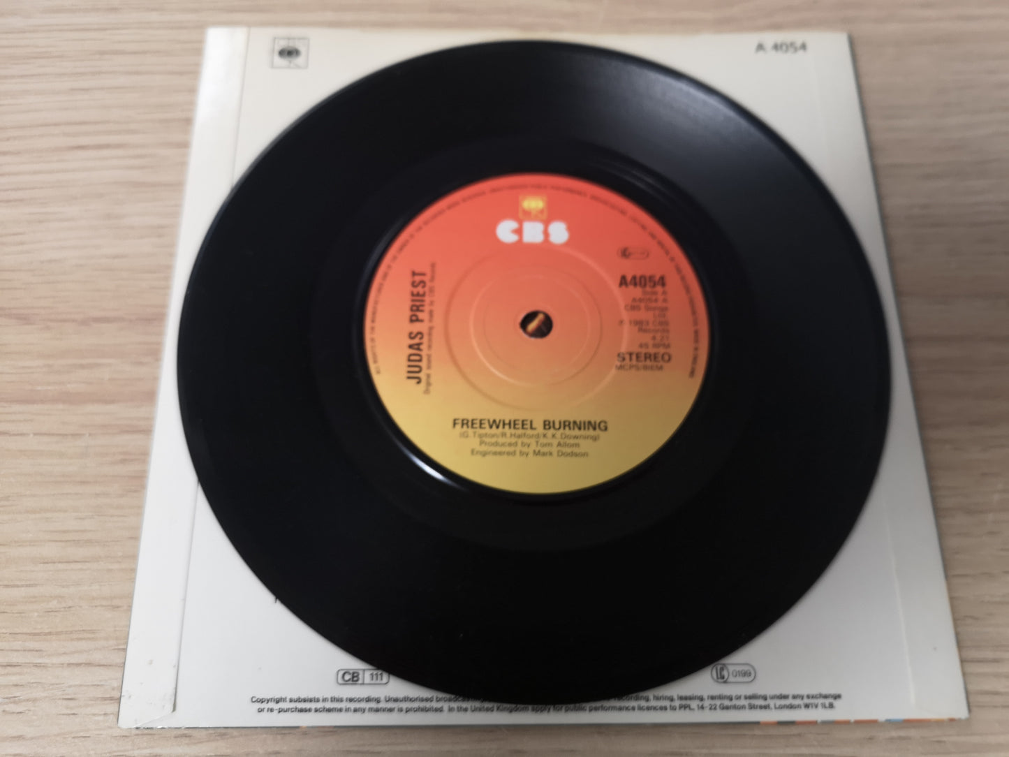 Judas Priest "Freewheel Burning" Orig UK 1985 M-/M- (7" Single)