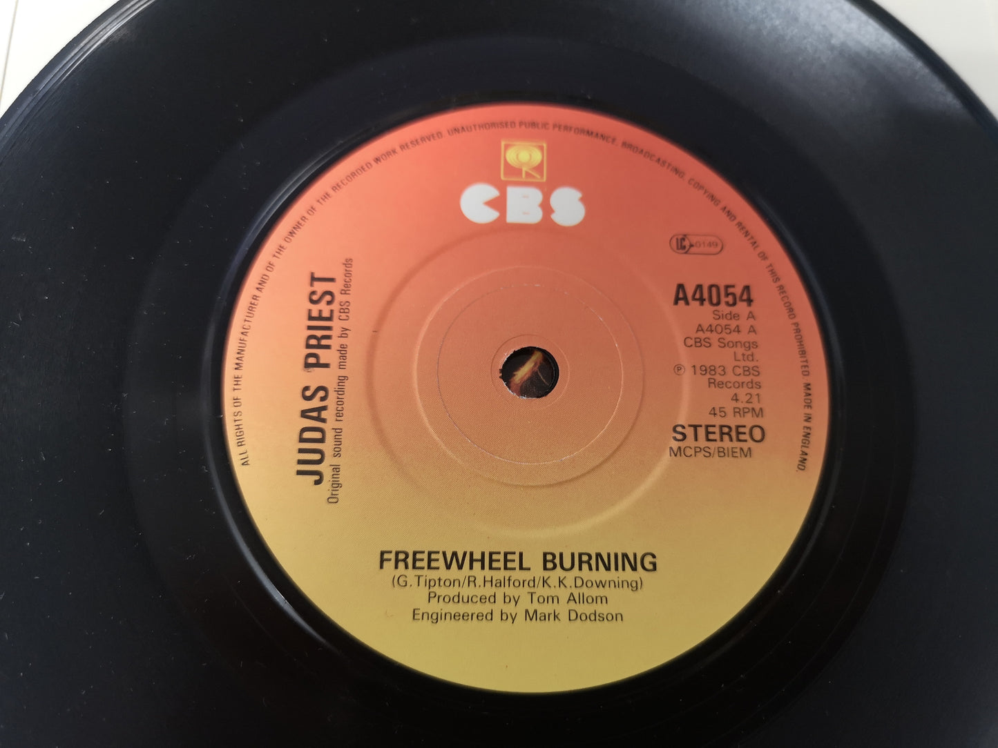 Judas Priest "Freewheel Burning" Orig UK 1985 M-/M- (7" Single)