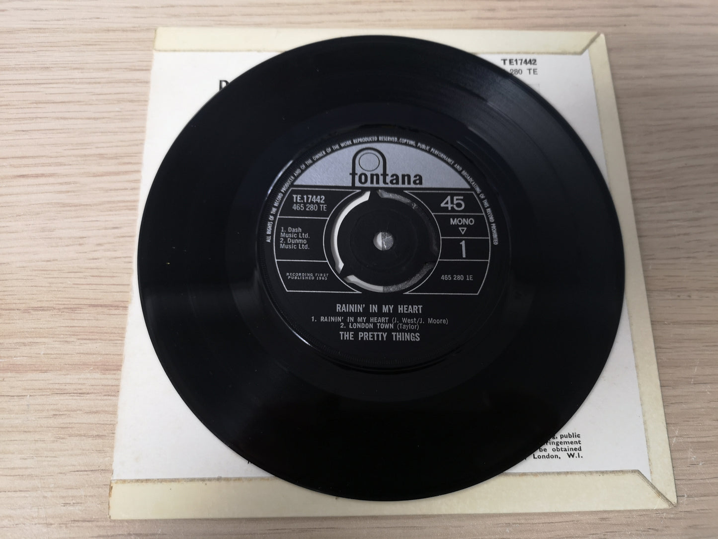 Pretty Things "Rainin' in My Heart" Orig UK 1965 EX/EX (7" EP)