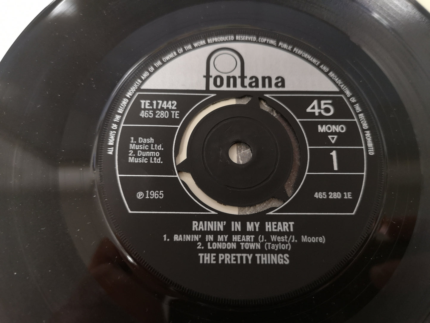 Pretty Things "Rainin' in My Heart" Orig UK 1965 M-/M- (7" EP)