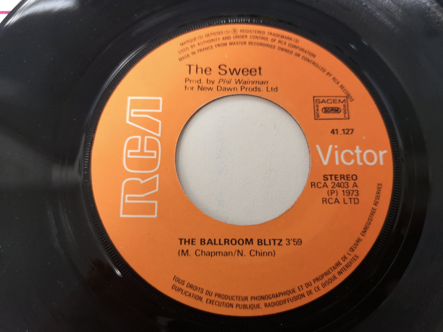 Sweet "Ballroom Blitz" Orig France 1973 EX/VG+ (7" Single)