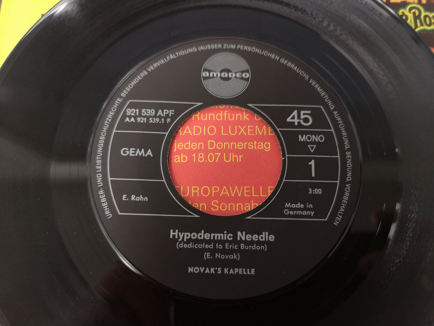 Novak's Kapelle "Hypodermic Needle" Orig Ger 1968 EX/M- (7" Single)