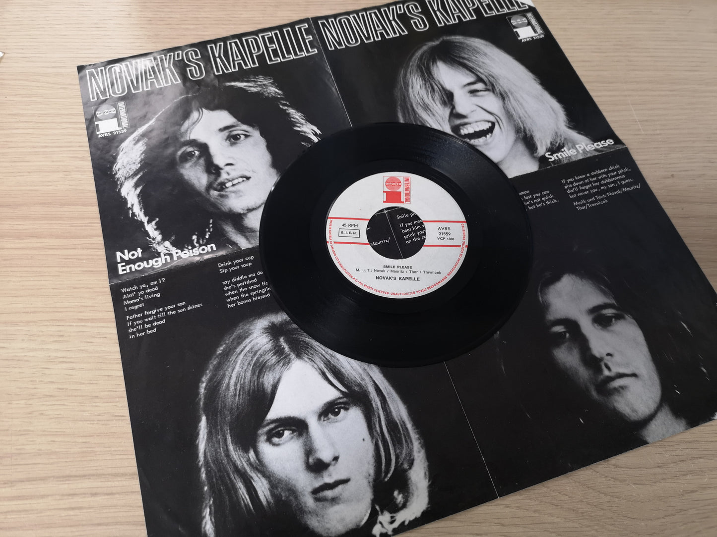 Novak's Kapelle "Not Enough Poison" Orig Austria 1969 M-/M-