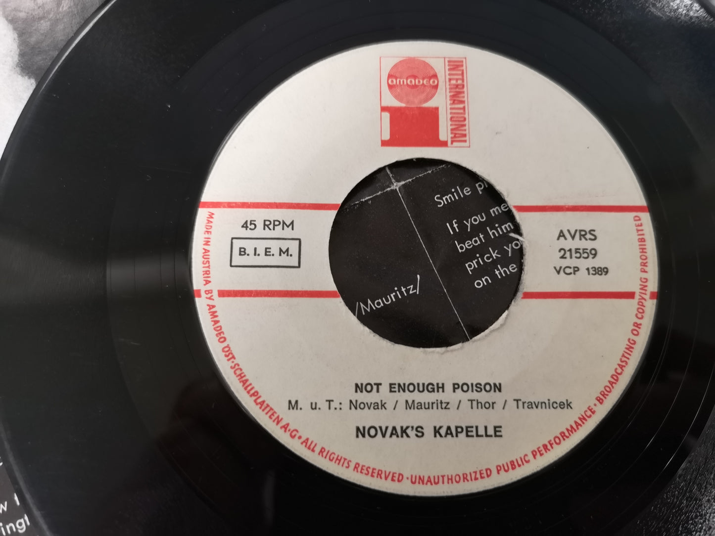 Novak's Kapelle "Not Enough Poison" Orig Austria 1969 M-/M-