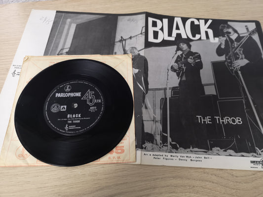 Throb "Black" Orig Australia 1966 w/ Music Sheet VG++ (7" Single)