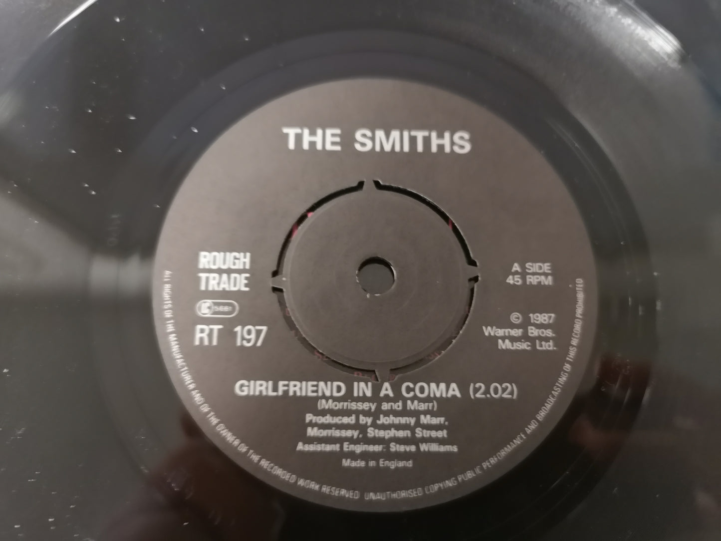 Smiths "Girlfriend In a Coma" Orig UK 1987 M-/M- (7" Single)