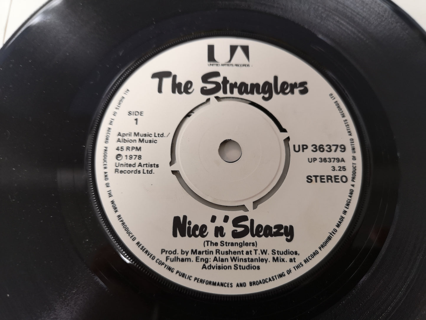 Stranglers "Nice'n'Sleazy" Orig UK 1978 EX/M- (7" Single)