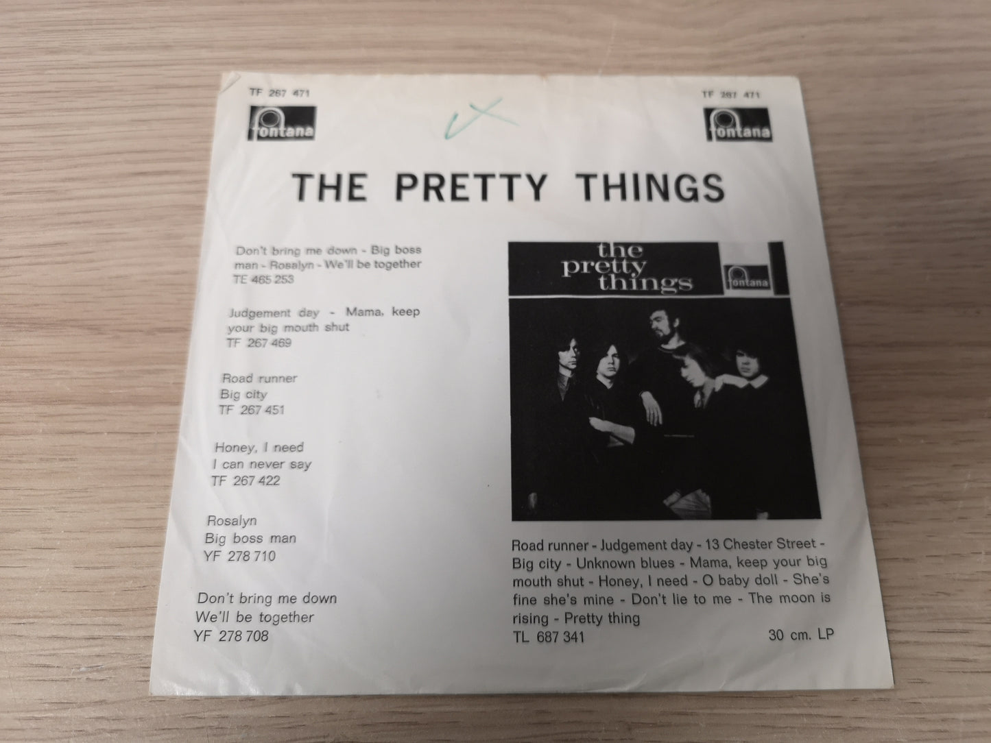 Pretty Things "Cry To Me" Orig Holland 1965 VG++/VG++ (7" Single)