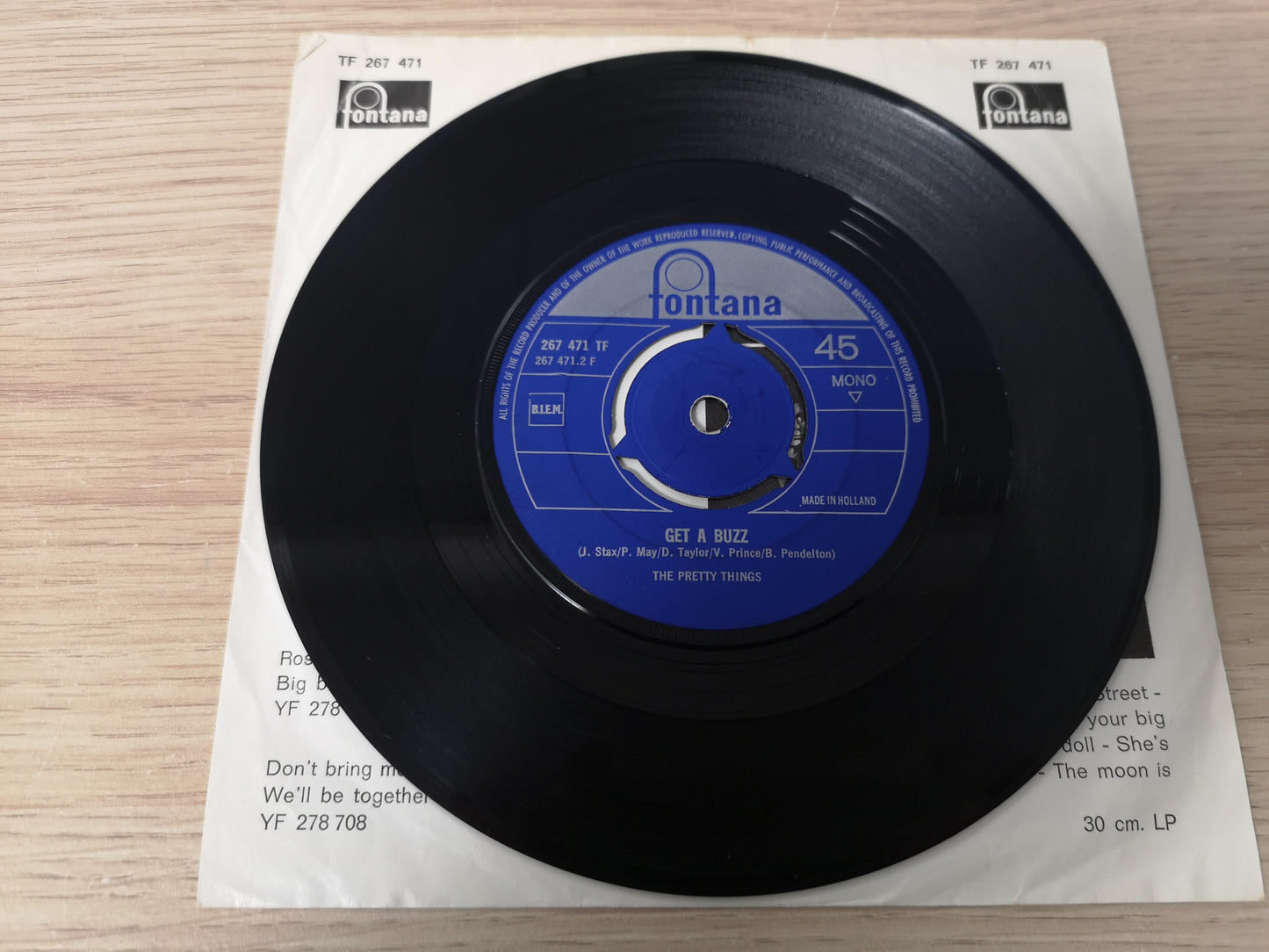 Pretty Things "Cry To Me" Orig Holland 1965 VG++/VG++ (7" Single)