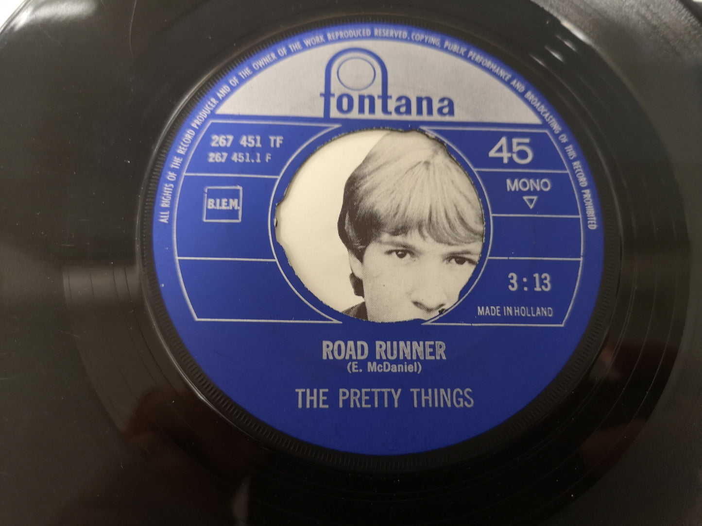 Pretty Things "Road Runner" Orig Holland 1965 VG+/VG (7" Single)